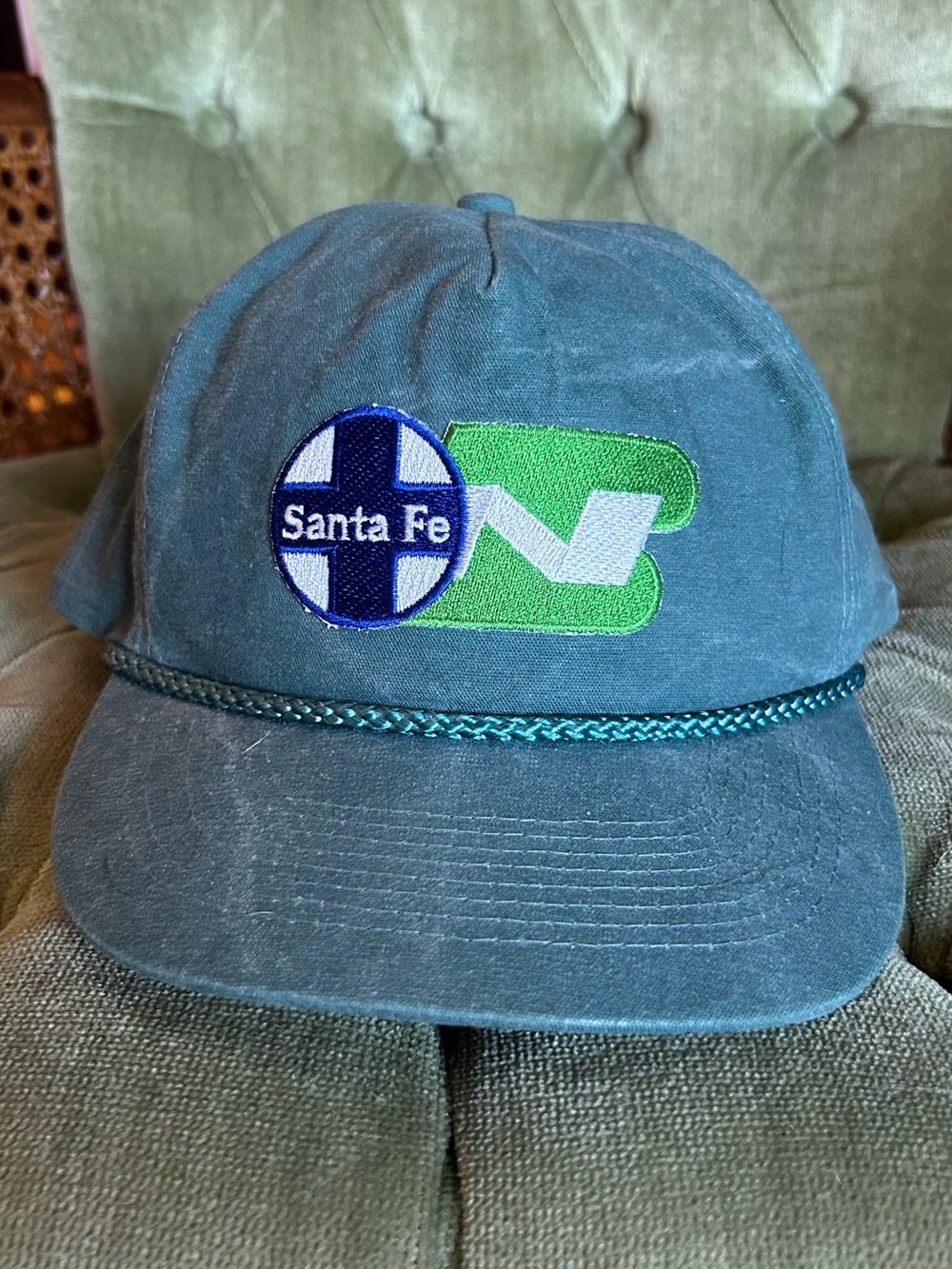 Vintage Santa Fe OTTO Cap with Embroidered Logo green hat